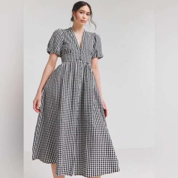 Starlight Nobody’s Child Gingham Midi Dress - Picture 2 of 4